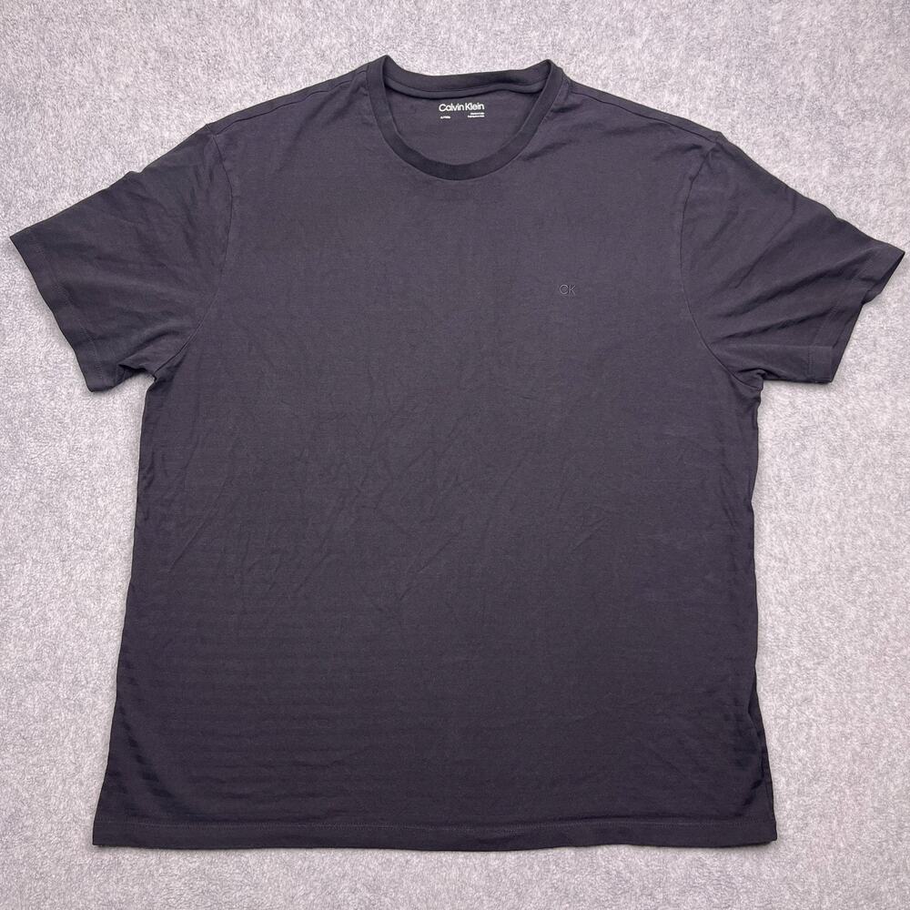 calvin klein t-shirt mens xl striped black short sleeve